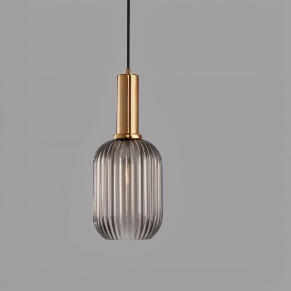 Bello Hanglamp | Geribbeld Glas, Messing E27