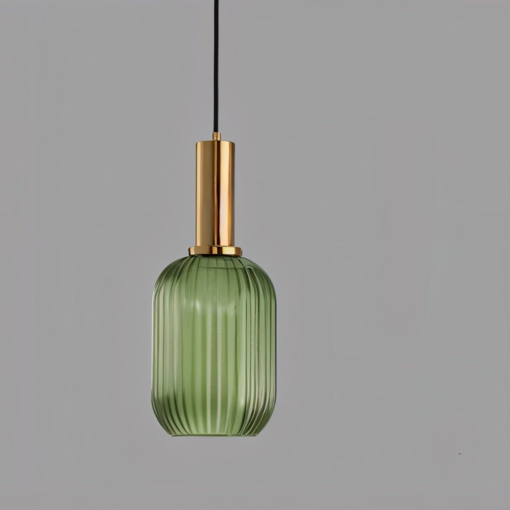Bello Hanglamp | Geribbeld Glas, Messing E27