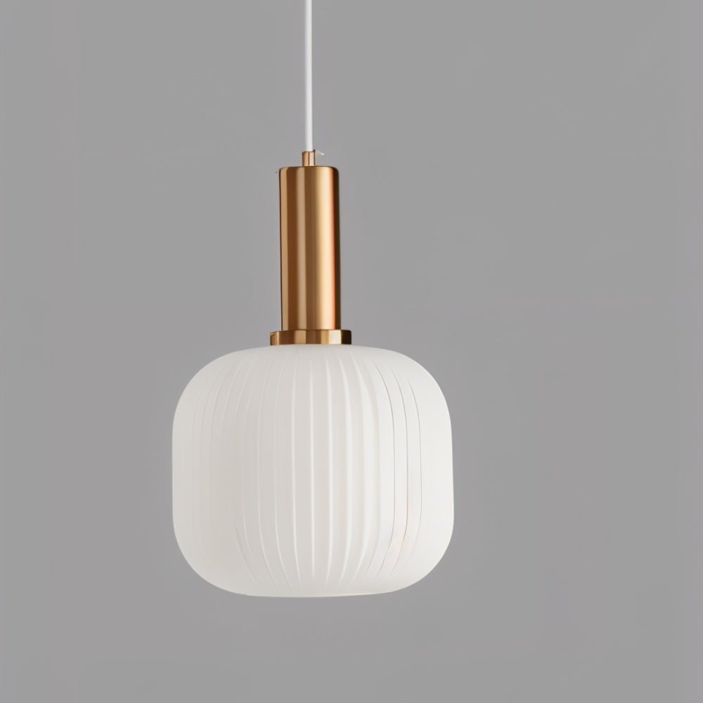 Bello Hanglamp | Geribbeld Glas, Messing E27
