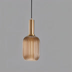 Bello Hanglamp | Geribbeld Glas, Messing E27