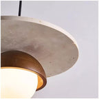 Kudaro – Travertine Wooden Japandi Pendant Lamp