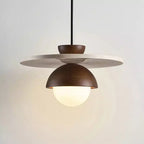 Kudaro – Travertine Wooden Japandi Pendant Lamp