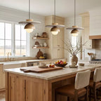 Kudaro – Travertine Wooden Japandi Pendant Lamp