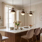 Kudaro – Travertine Wooden Japandi Pendant Lamp