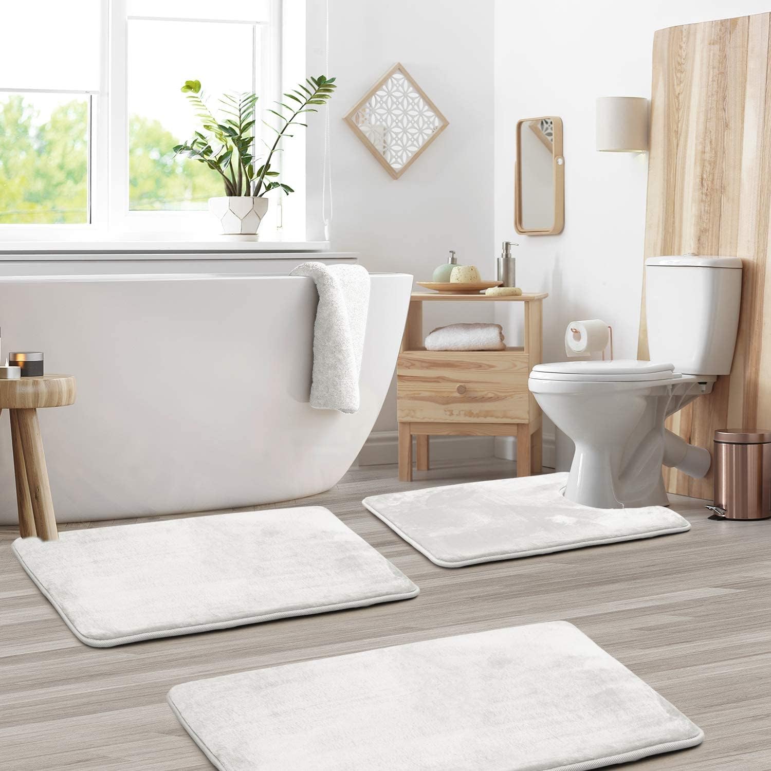 Milo Memory Foam Bath Mat Set | Antislip, Super Absorbent