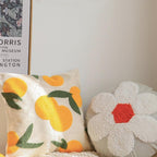 Olivienne - Orange Embroidered Decorative Cushion