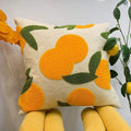 Olivienne - Orange Embroidered Decorative Cushion