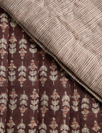 Bela Linen Cotton Quilt | Block Print Floral Design, Soft & Durable