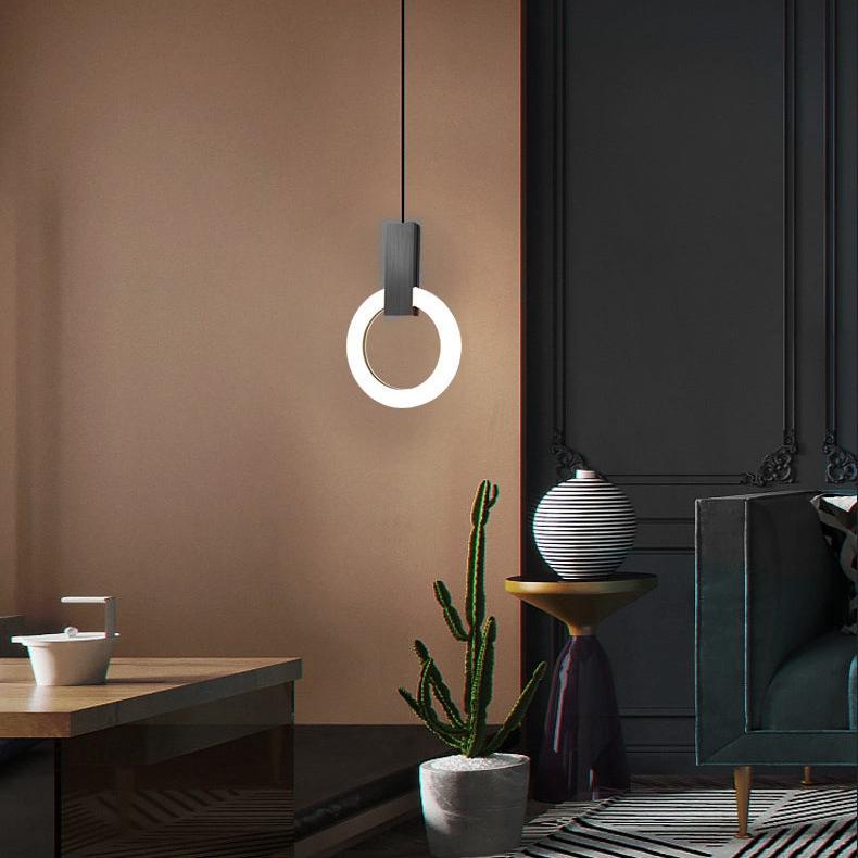 NordCirca: Minimalist LED Pendant Lamp with Acrylic Ring – for Modern Living & Entrance Areas