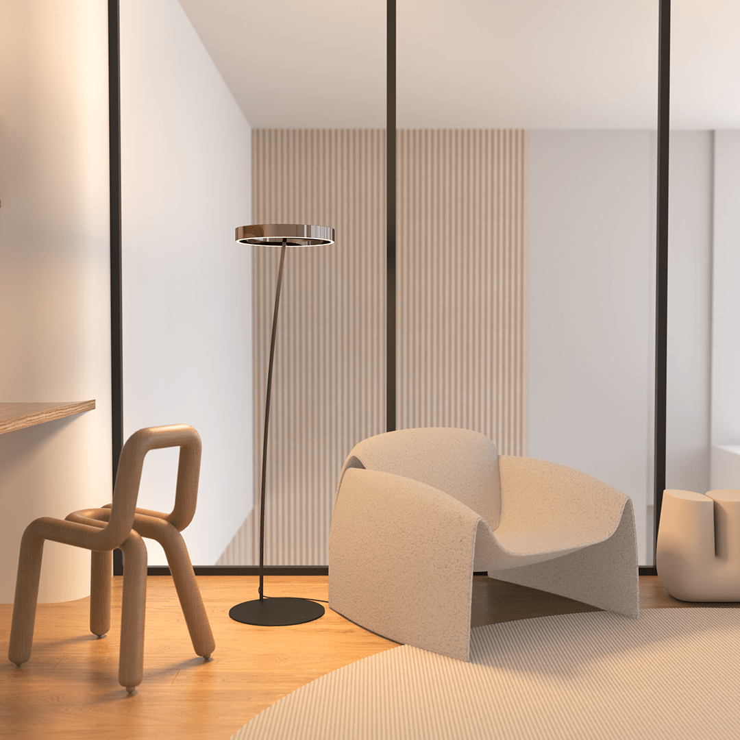 Sola LED Floor Lamp | Stepless Dimming, Adjustable Colour Temperature