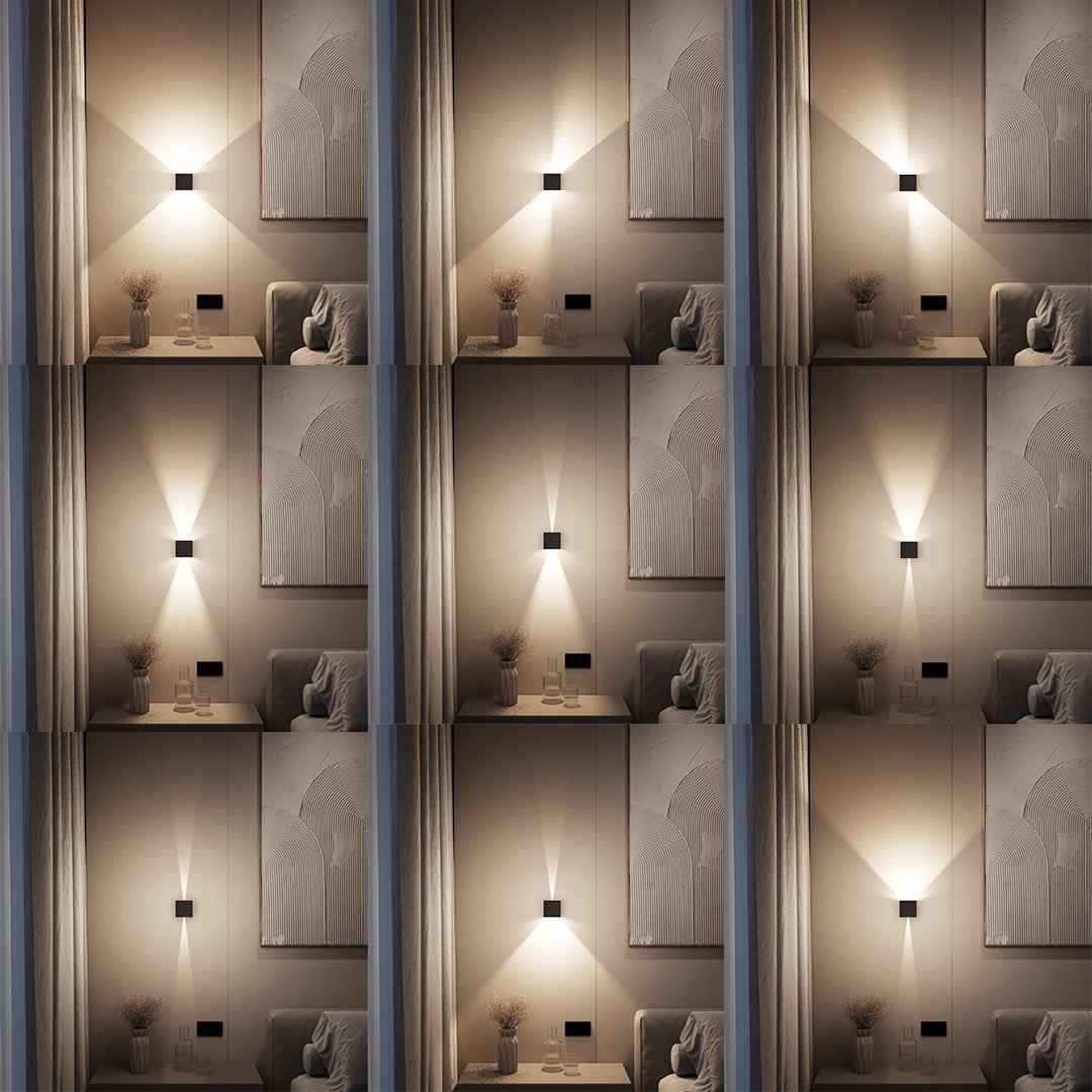 Xeno LED Wall Light | Adjustable Flaps, Warm White Light