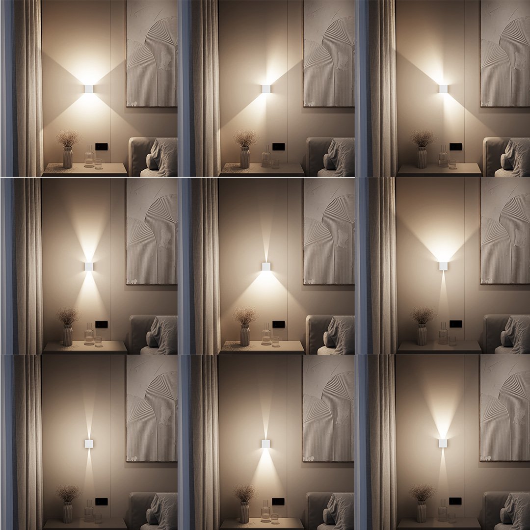 Xeno LED Wall Light | Adjustable Flaps, Warm White Light