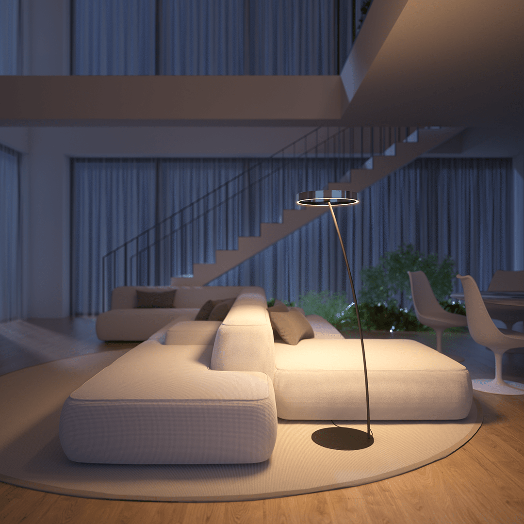 Sola LED Floor Lamp | Stepless Dimming, Adjustable Colour Temperature