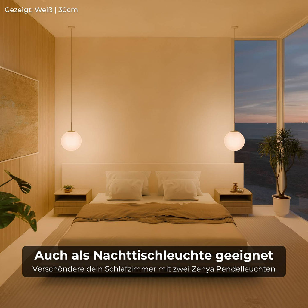 Zyra Pendant Light | Matte Opal Glass, Spherical Design